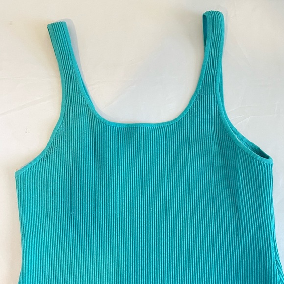 ARITZIA BABATON Scuplt Knit Tank Mini Dress in Turquoise - Picture 3 of 11